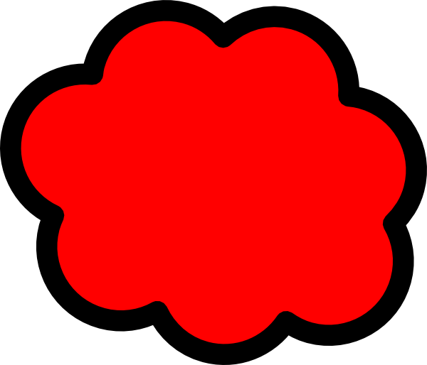 A Red Cloud Shaped Object