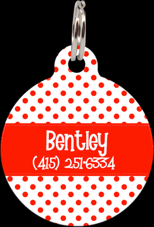 Red Dots Pattern Personalized Dog Id Tag For Pets'- Fondo De Circulos Png, Transparent Png