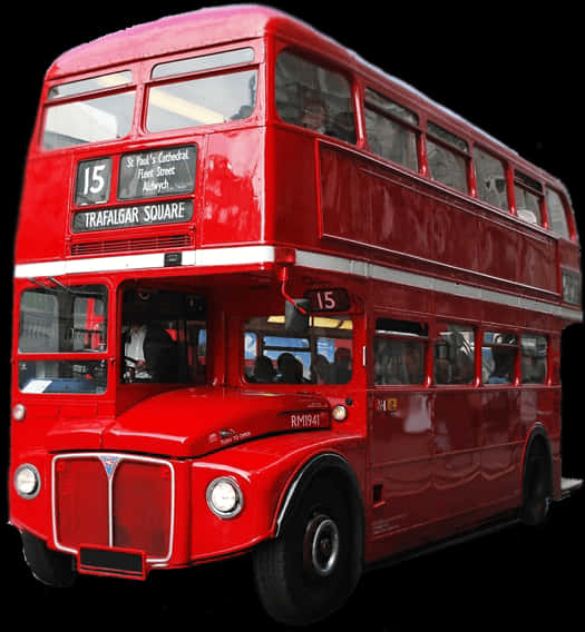 Red Double Decker Bus London - London Red Bus Png, Transparent Png
