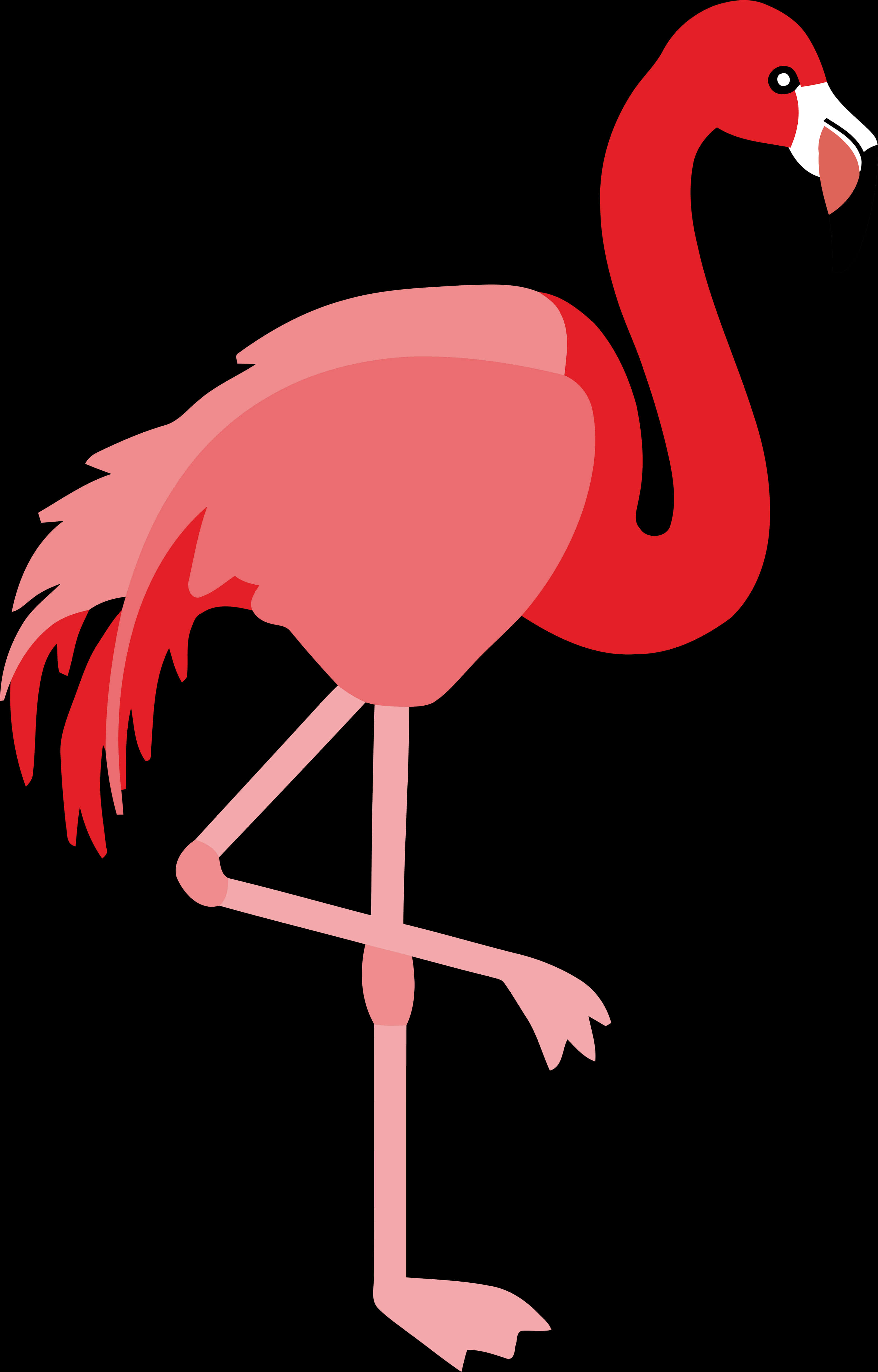 Red Flamingo Clip Art