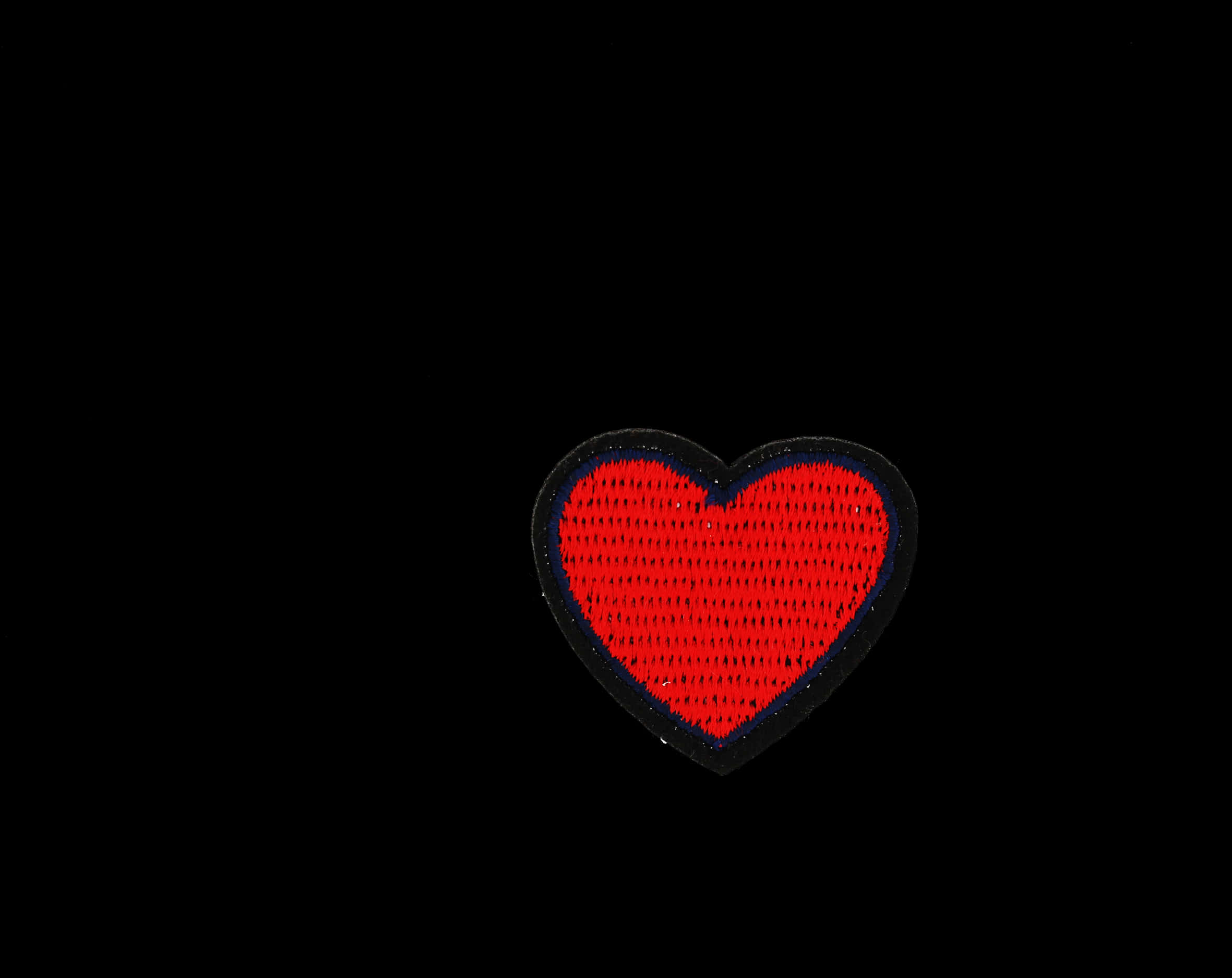 Red Heart With Black Outline