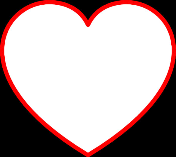A White Heart With Red Border