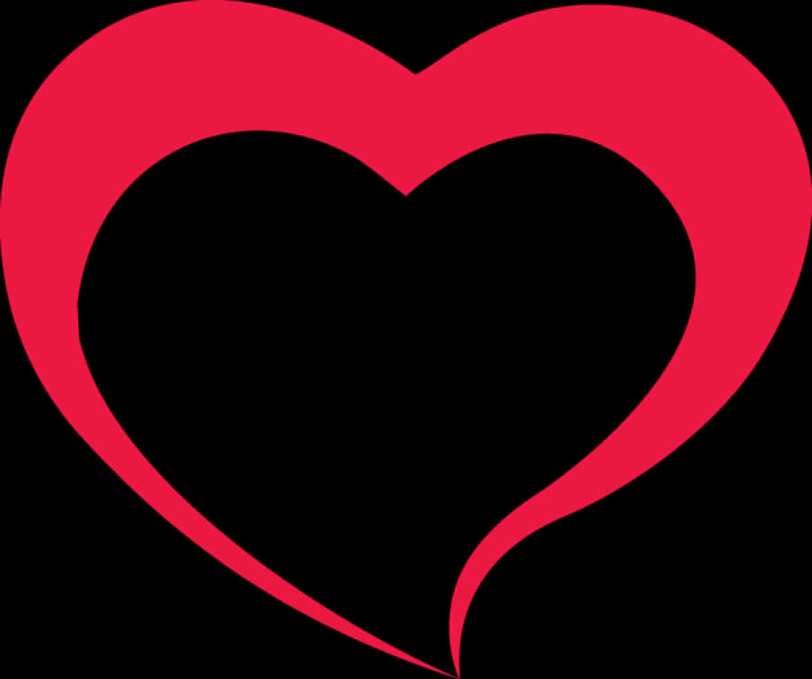 A Heart Shaped Red Object On A Black Background