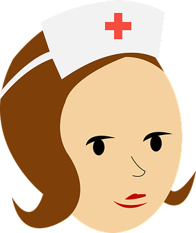 A Cartoon Of A Nurse