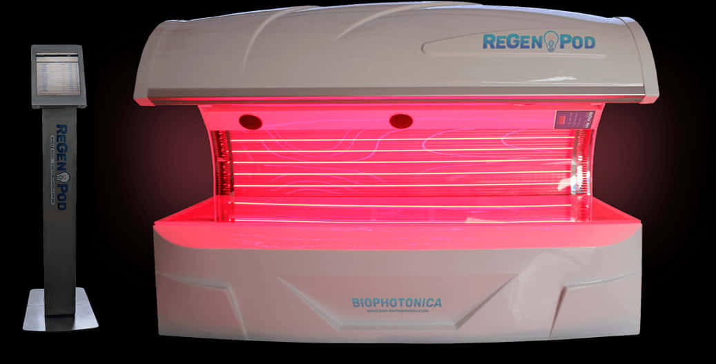 A Tanning Bed With Red Light