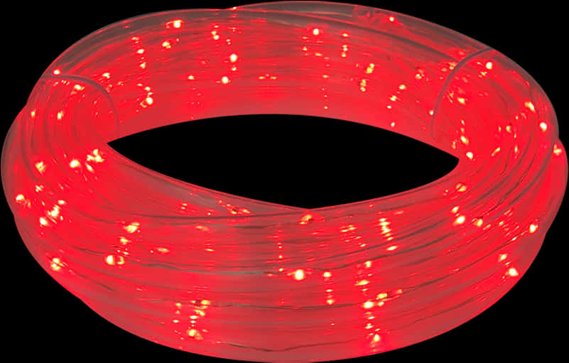 A Red Light Tube With A Black Background