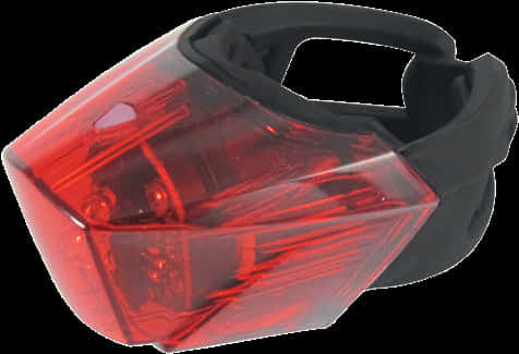 A Red And Black Bicycle Light