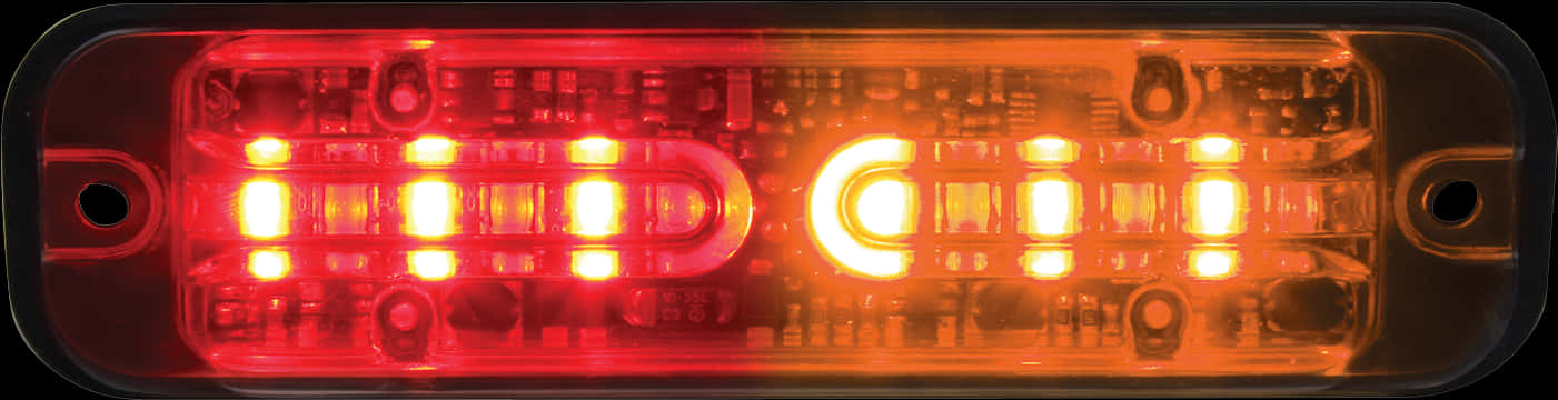 A Close-up Of A Red And Yellow Light