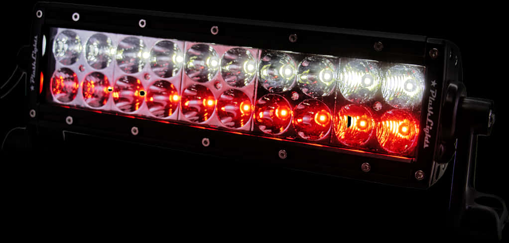 A Close-up Of A Red And White Light