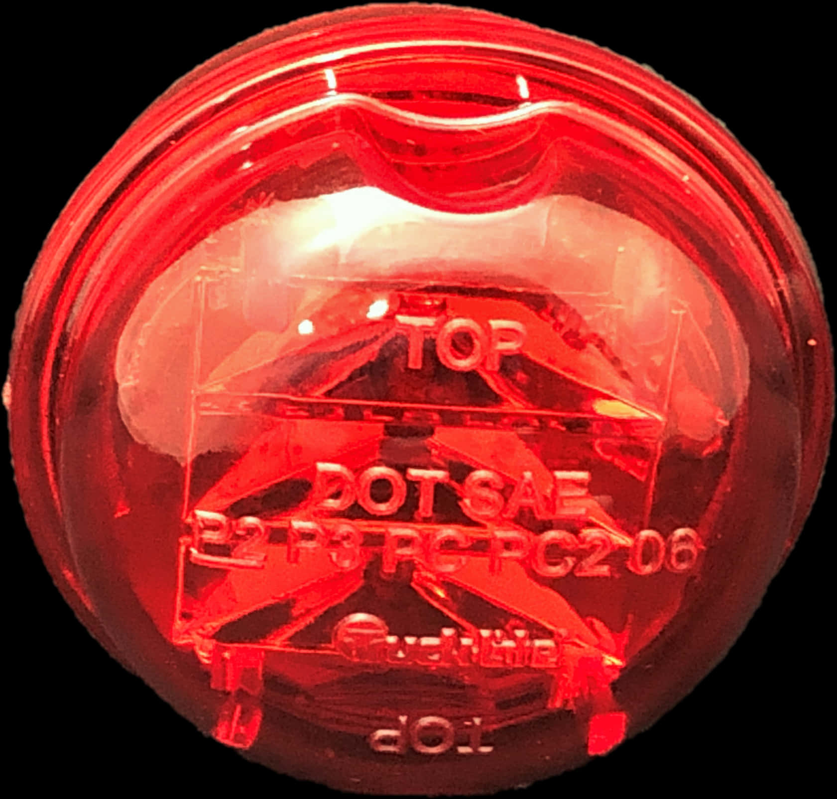 A Red Light With Text On It