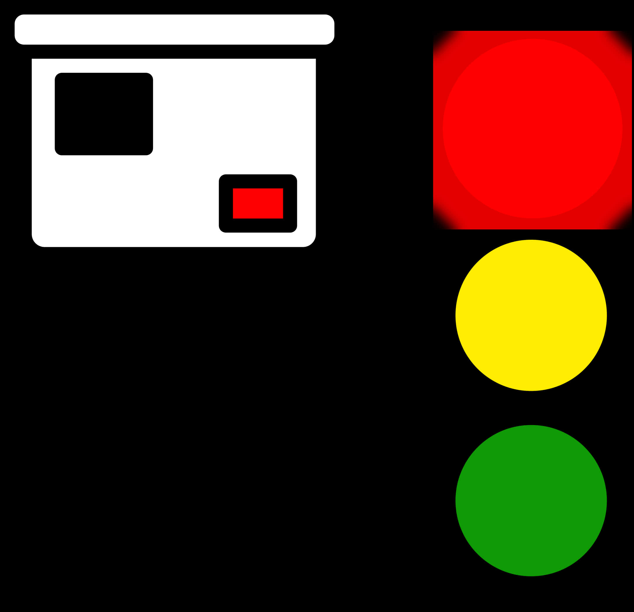 A Traffic Lights And A Box