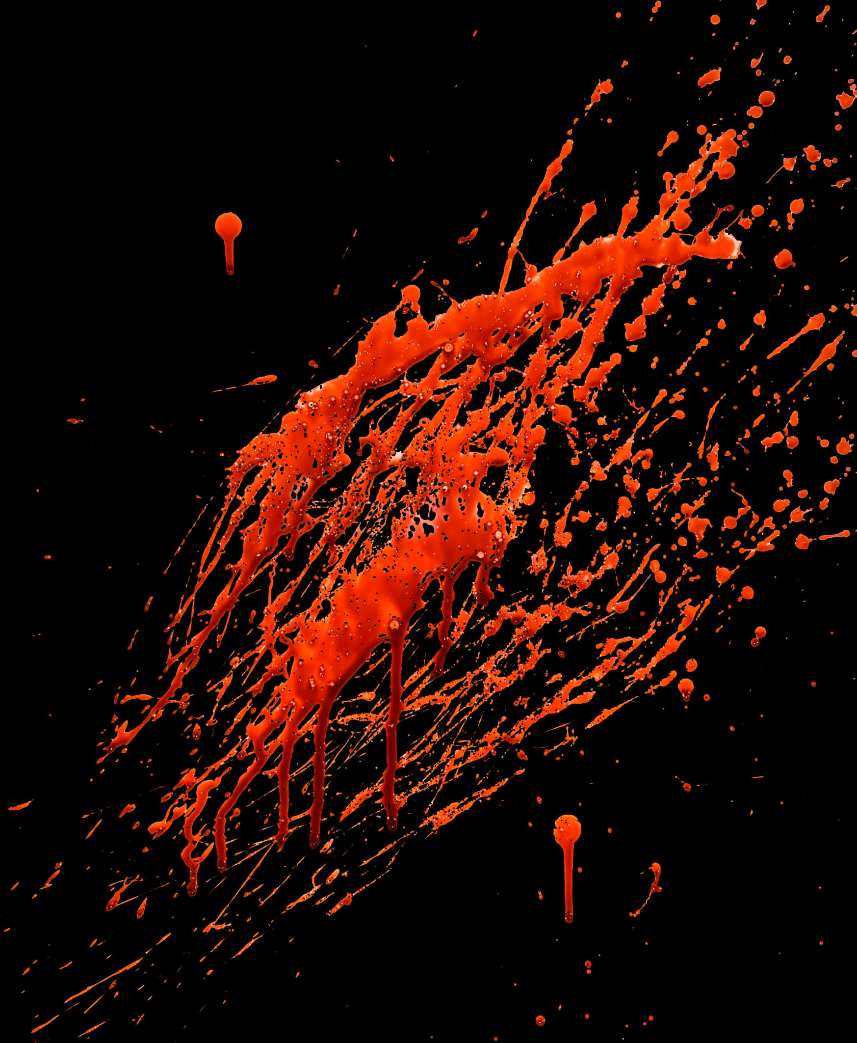 Red-orange Blood Splatter