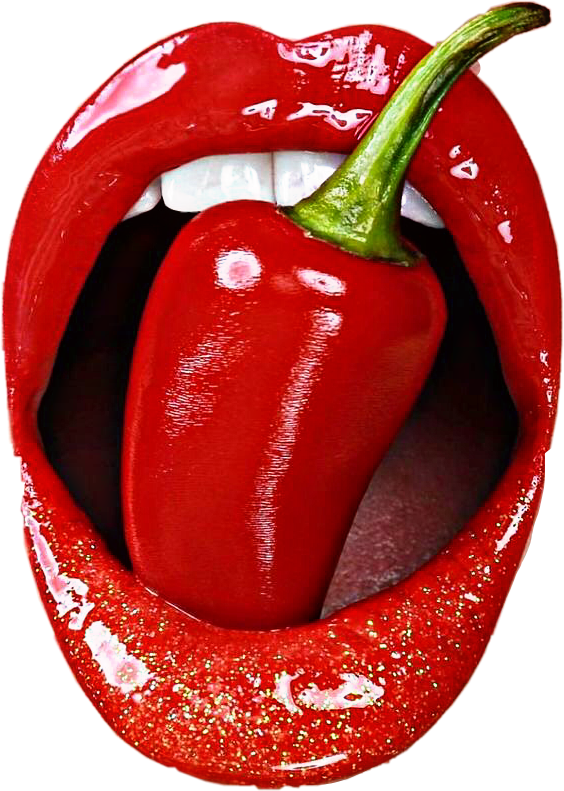 A Red Pepper In A Mouth