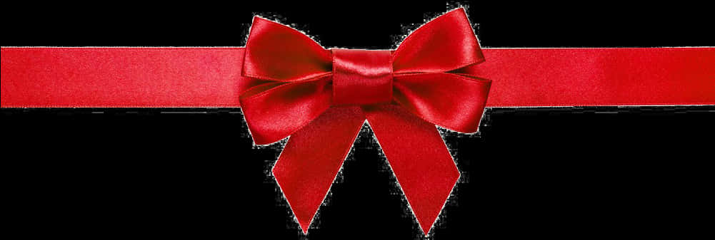 Red Ribbon With Center Bow