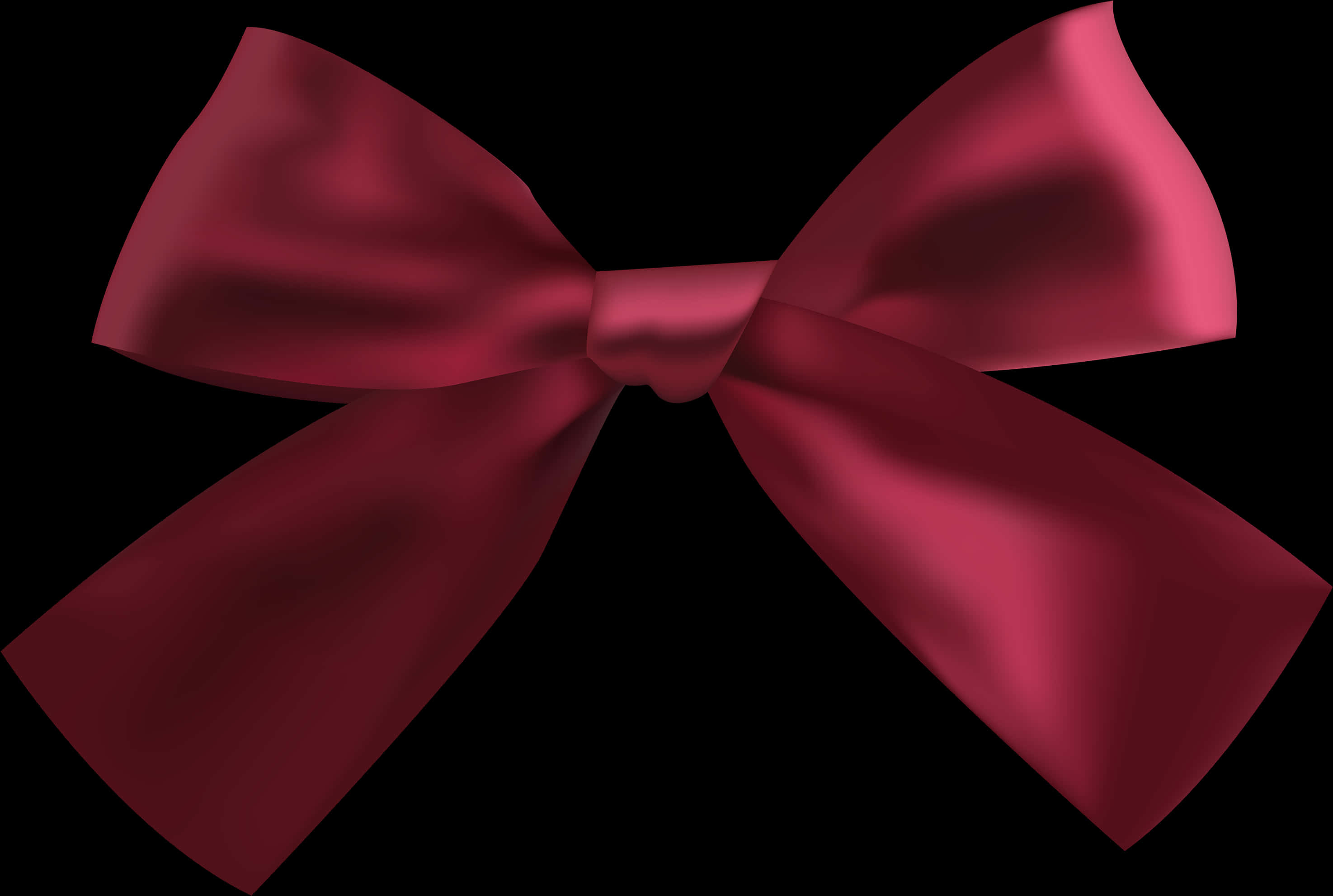 Dark Red Ribbon Bow Tie
