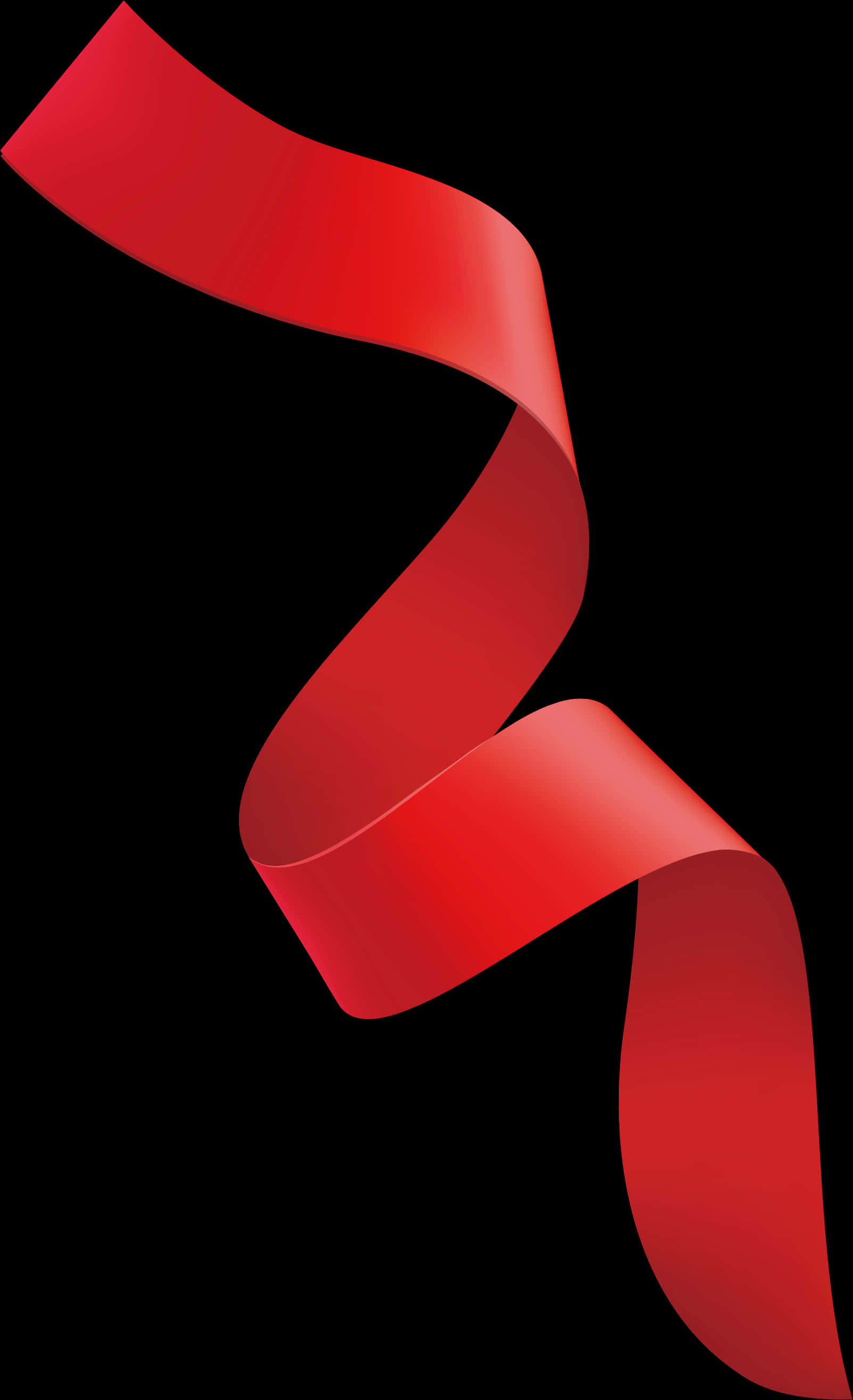 Loose Red Ribbon Clip Art