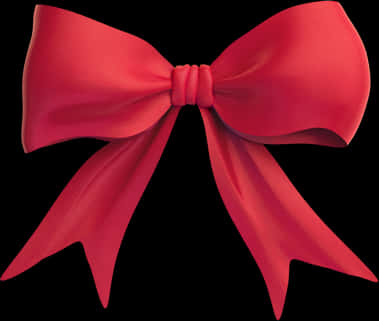 Realistic Cool Red Ribbon Bow