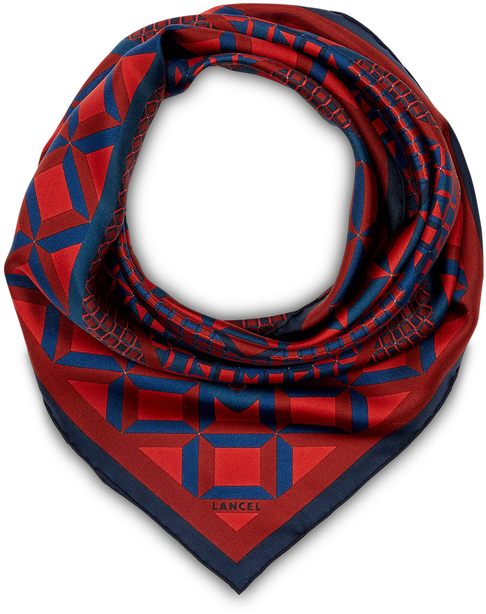 A Red And Blue Scarf