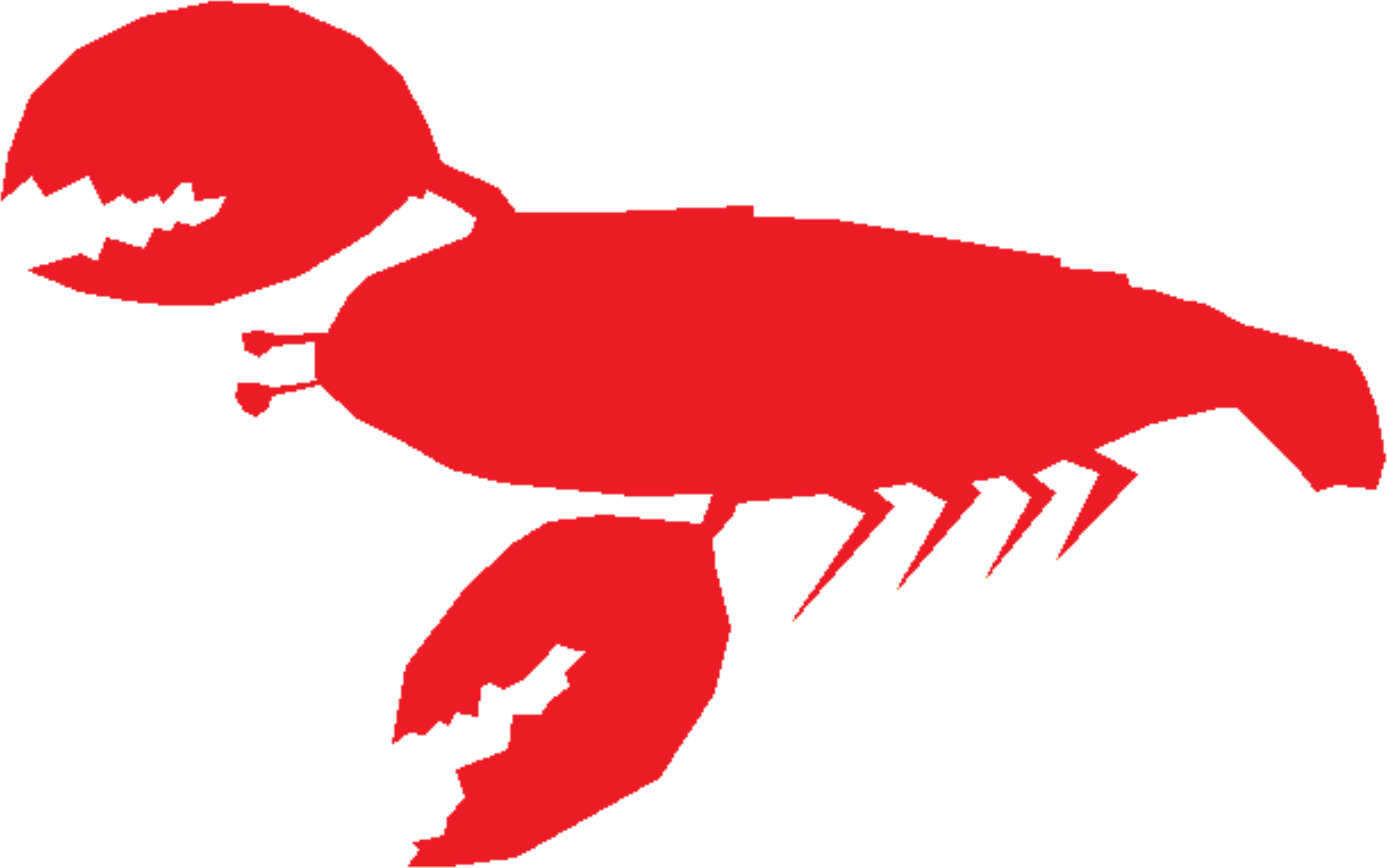 A Red Lobster With A Black Background