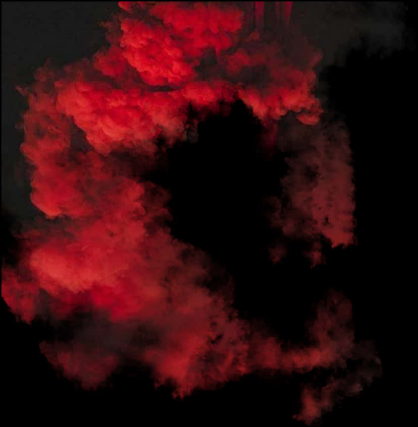 Black And Red Smoke Effect