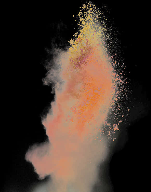 Pale Yellow And Red Smoke Effect