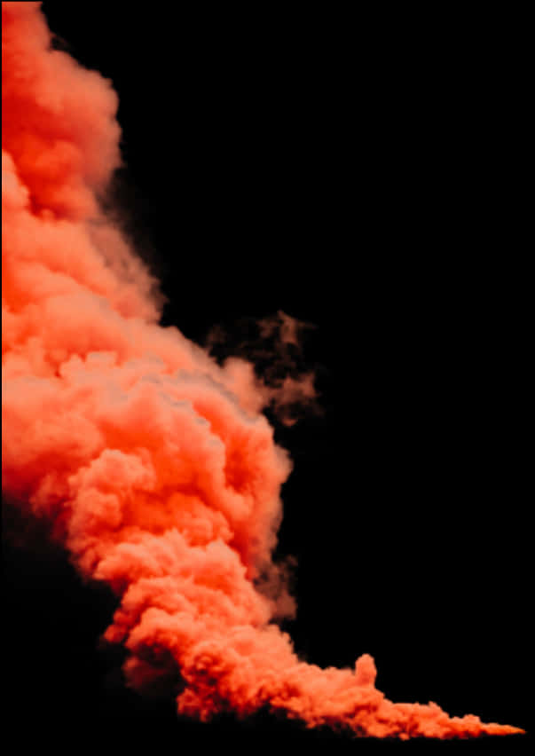 Realistic Orange-red Smoke Effect