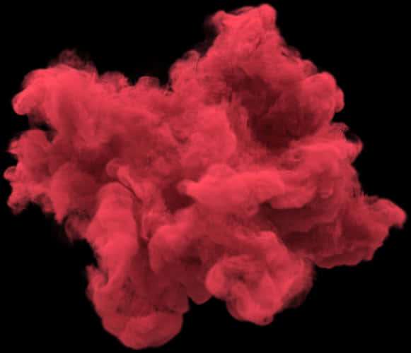 Red Smoke Effect Cloud Shape