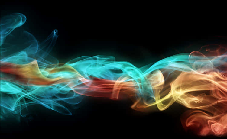 Blue, Yellow, And Red Smoke Effect
