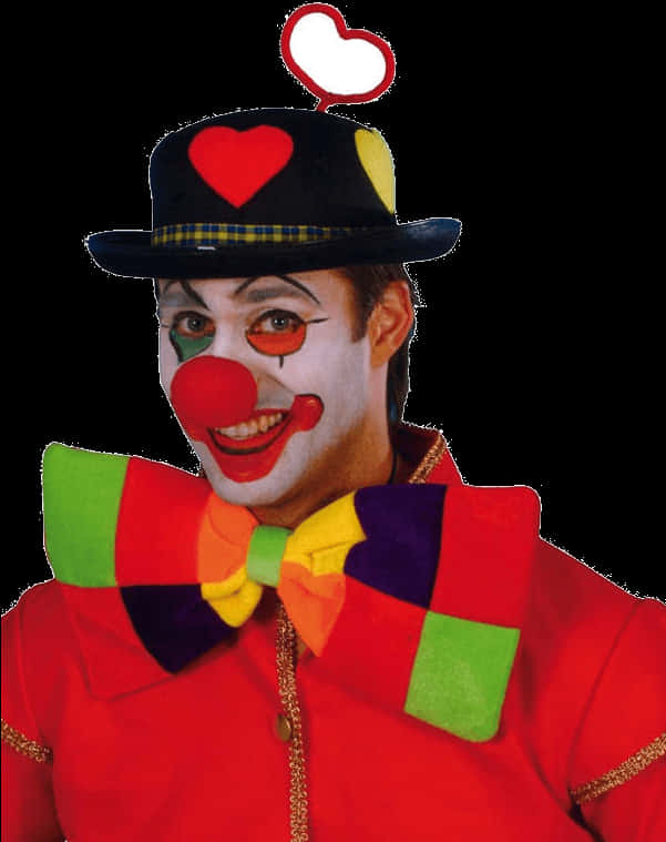 A Man Wearing A Clown Garment