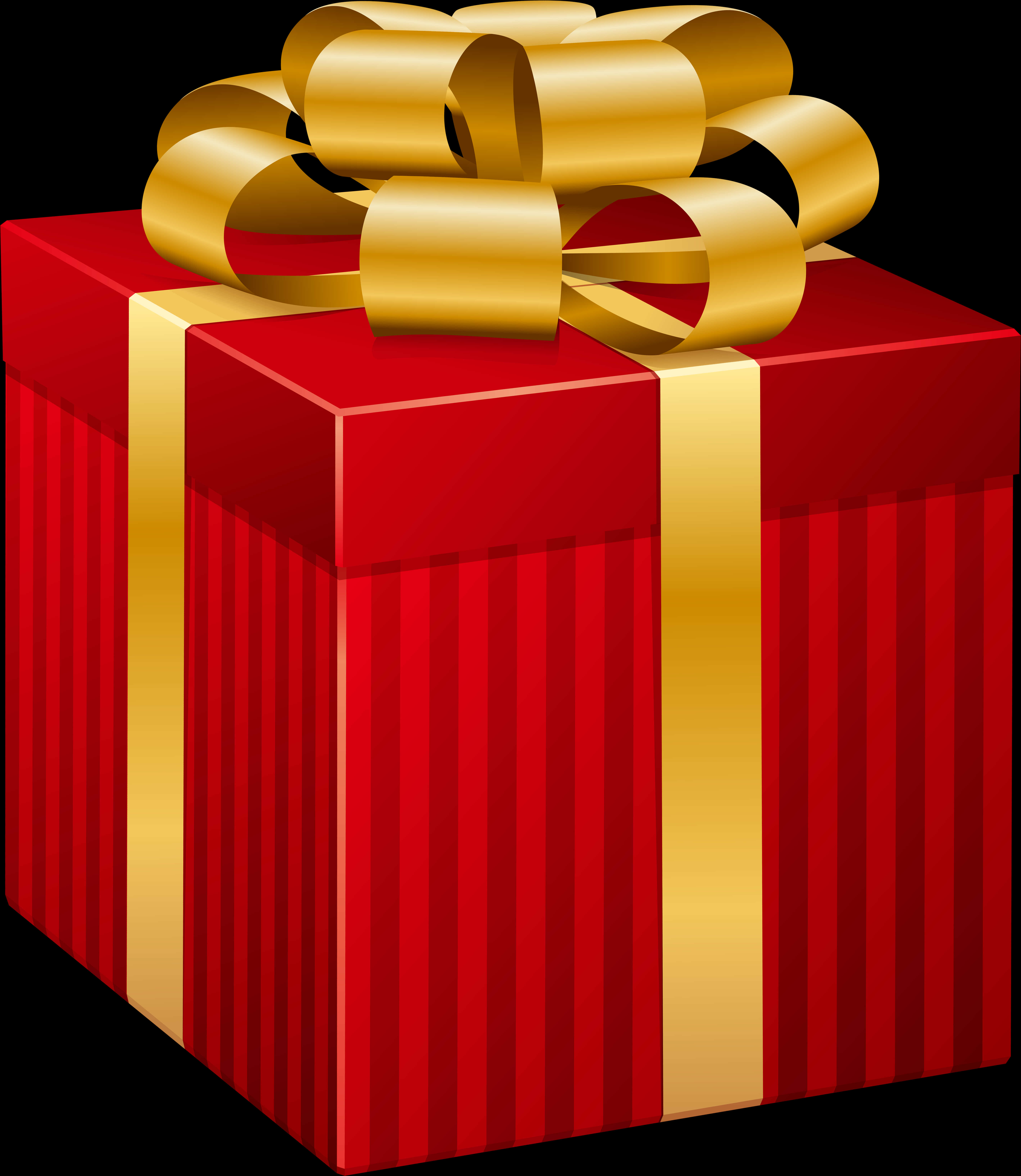 A Red And Gold Gift Box
