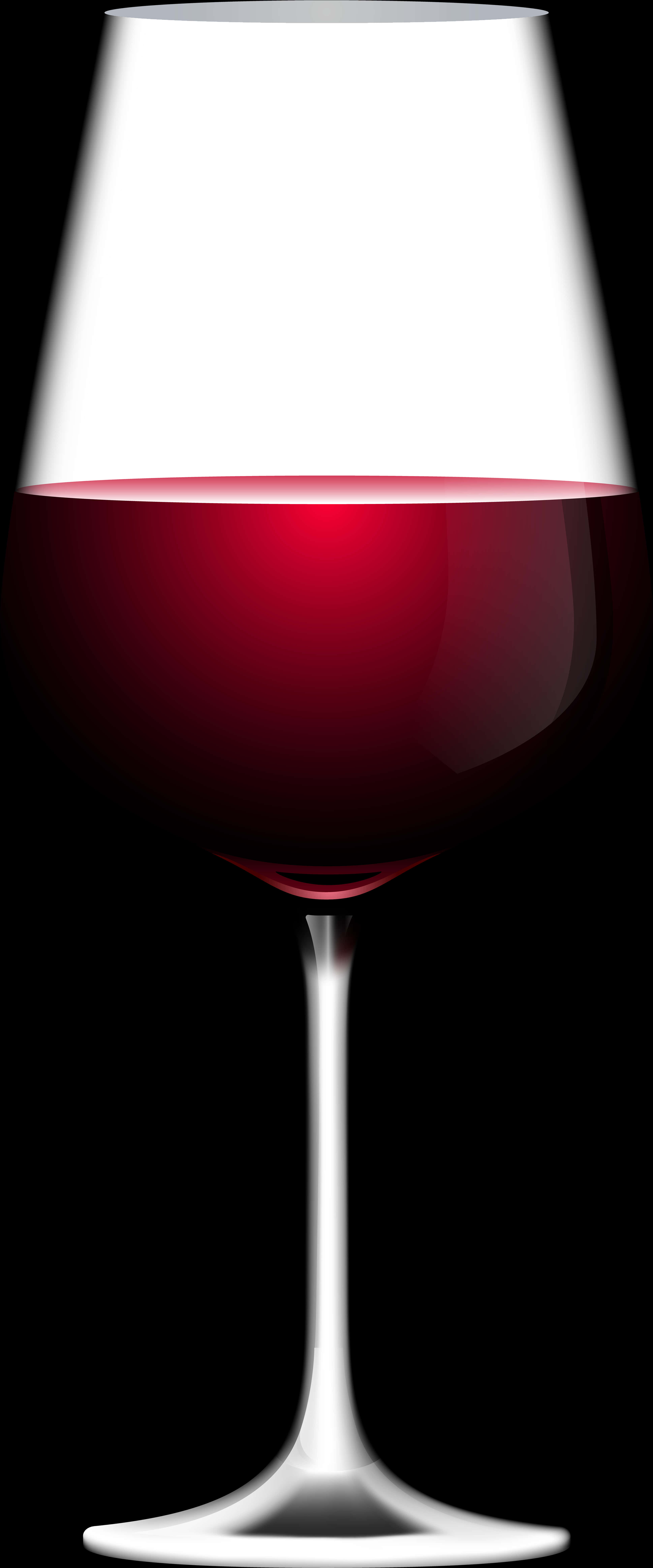 Half Red Wine Glass