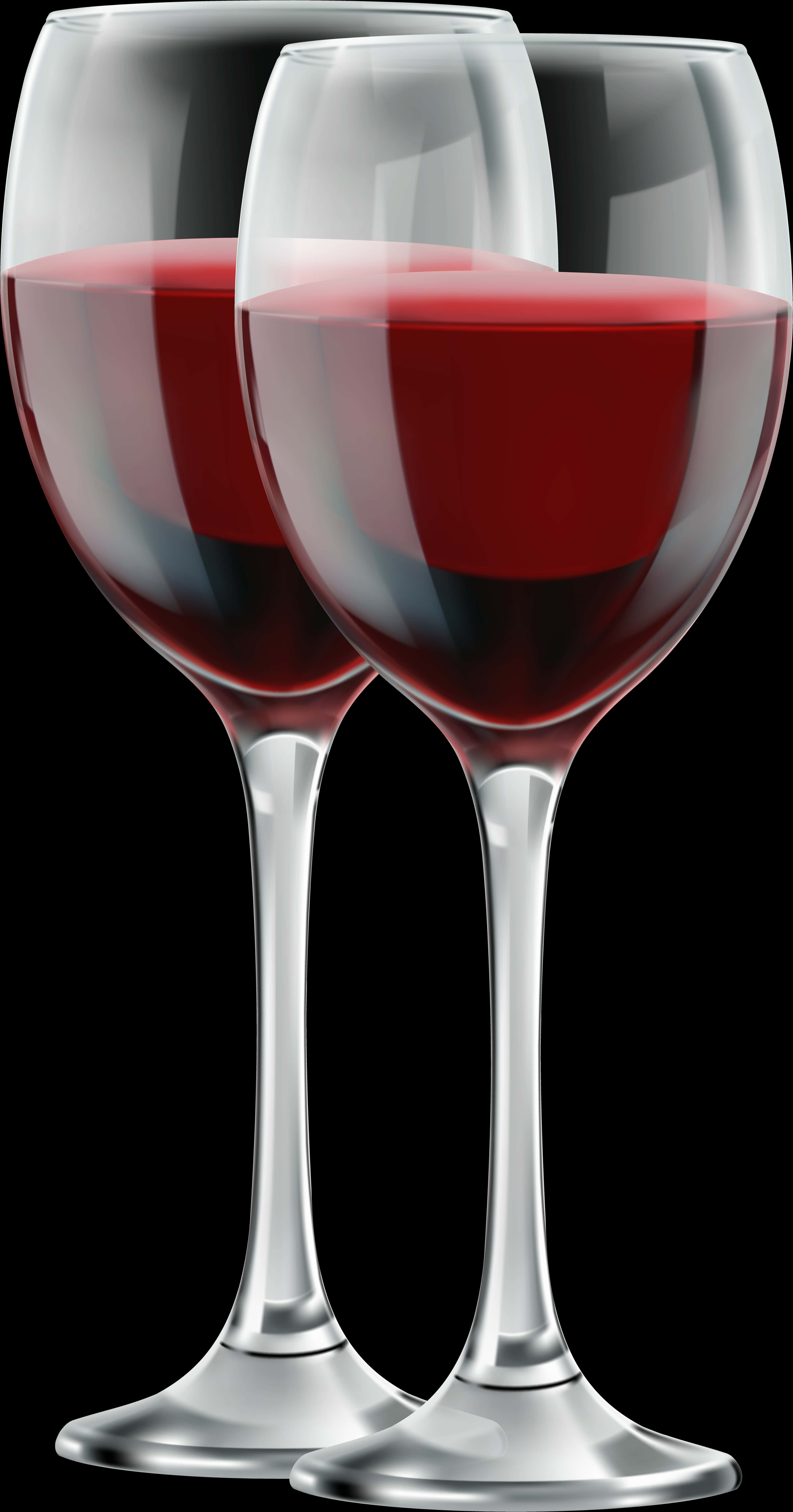 Two Red Wine Glass