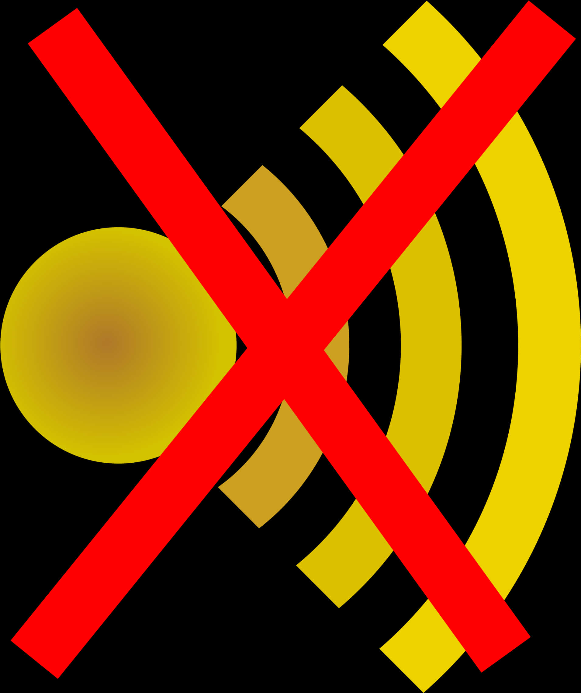 Red X On Audio Symbol