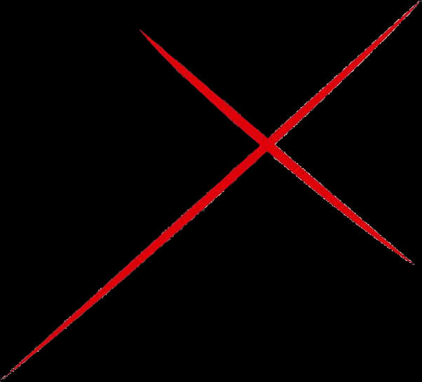 A Red X On A Black Background