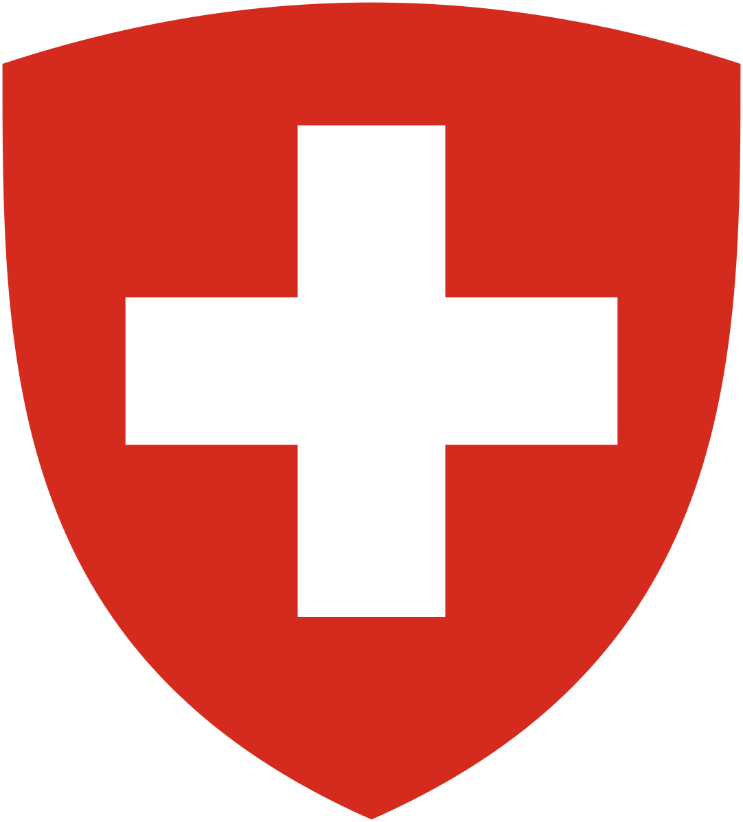 A Red Shield With A White Cross