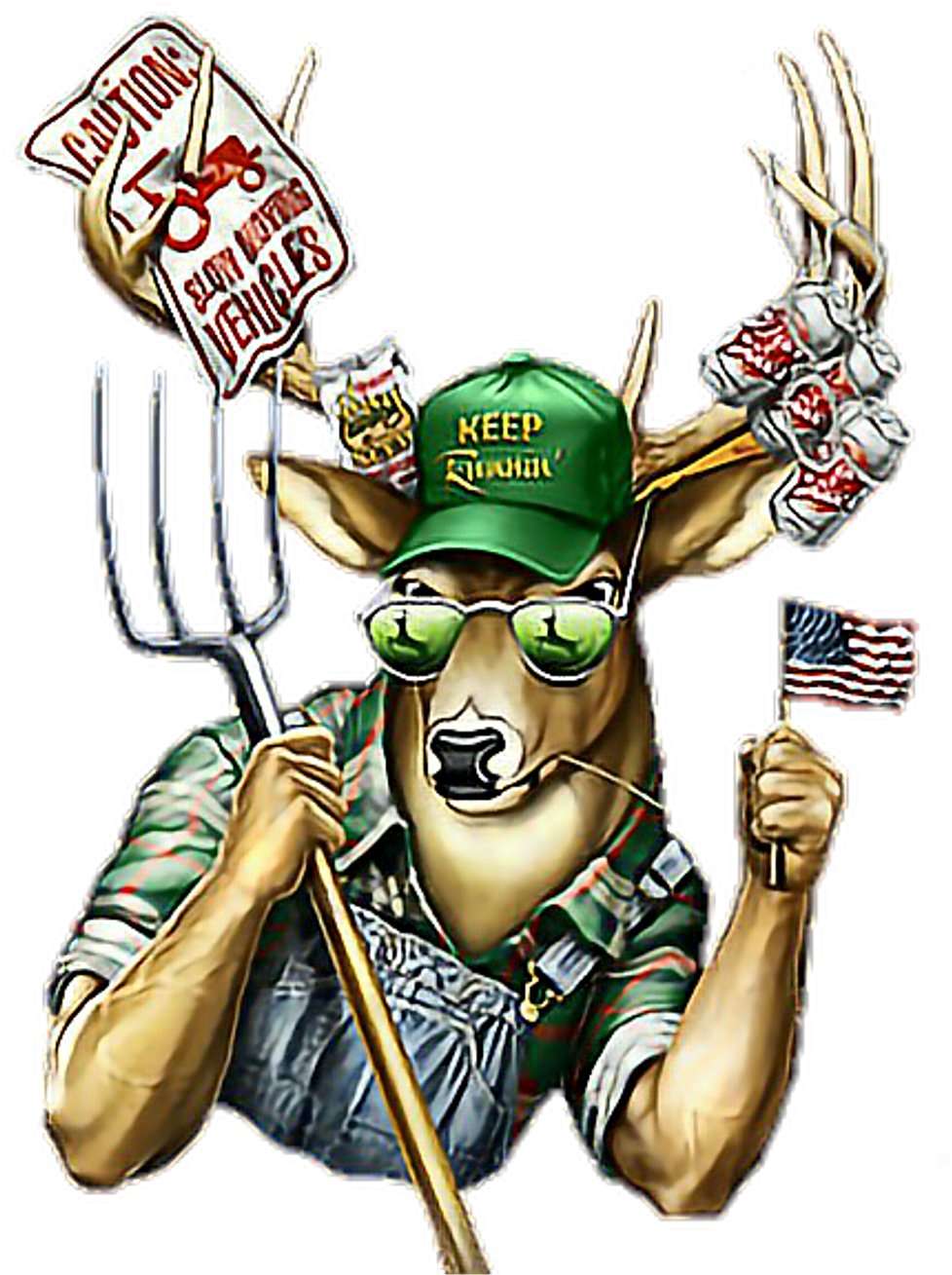 Redneck Paintings , Png Download - Redneck Deer Hunter Cartoon, Transparent Png