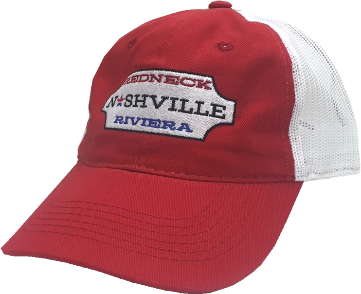 Redneck Riviera Red And White Nashville Ballcap'title='redneck - Baseball Cap, Hd Png Download