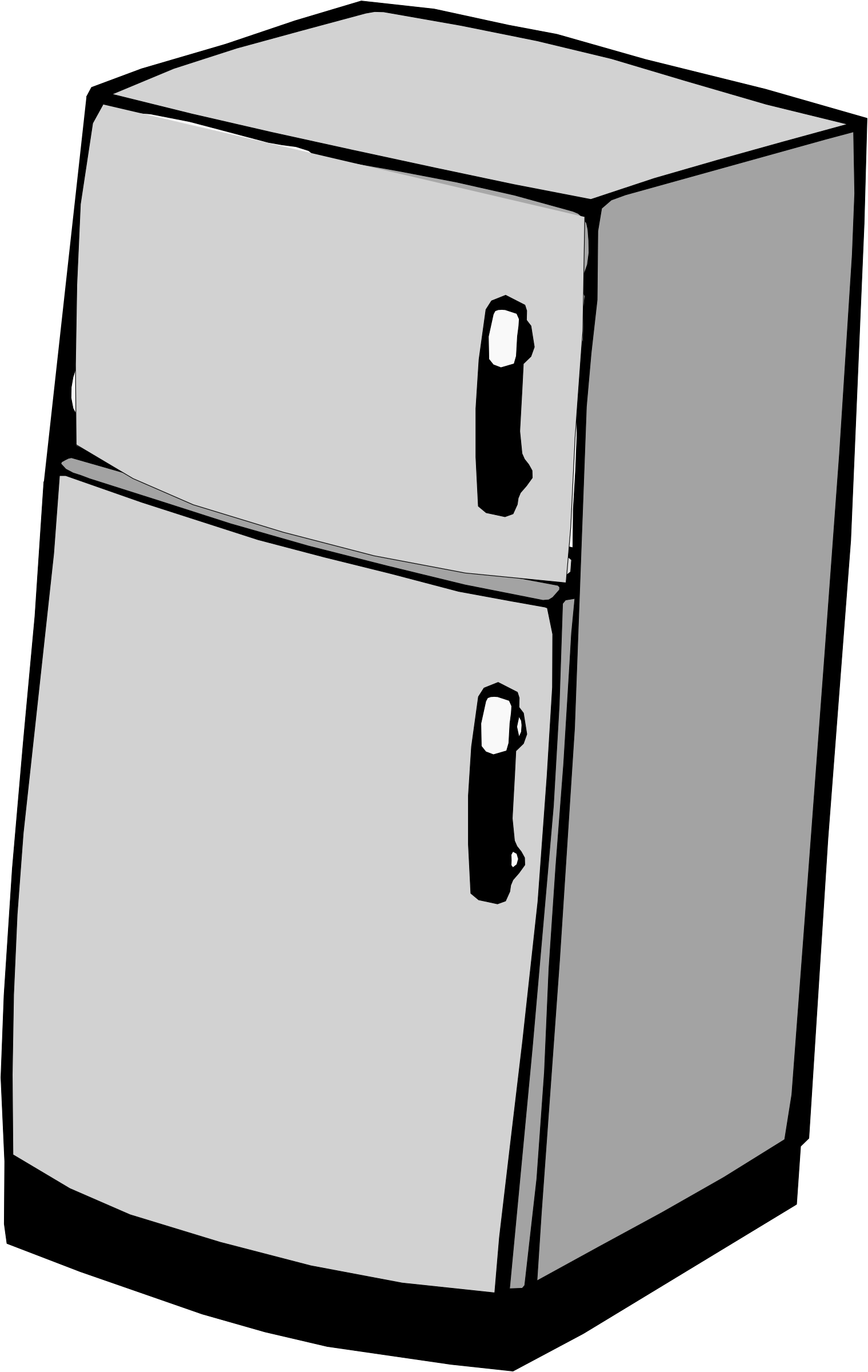 A Cartoon Of A Refrigerator