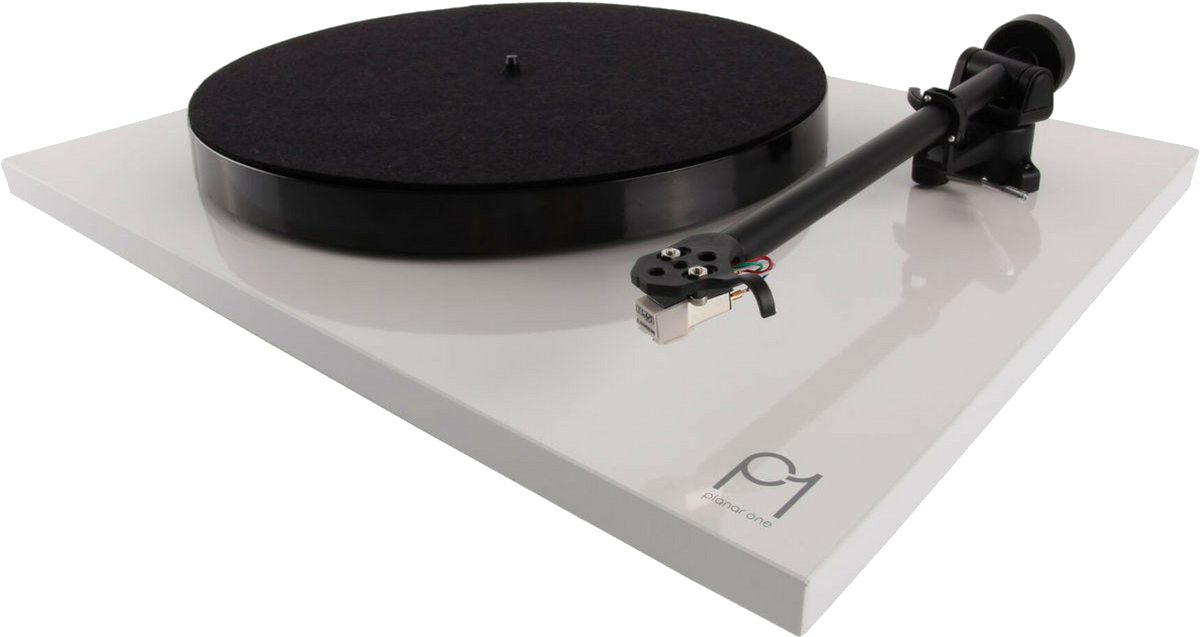 A Record Player With A Black Arm