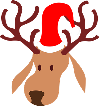 A Reindeer With A Red Hat