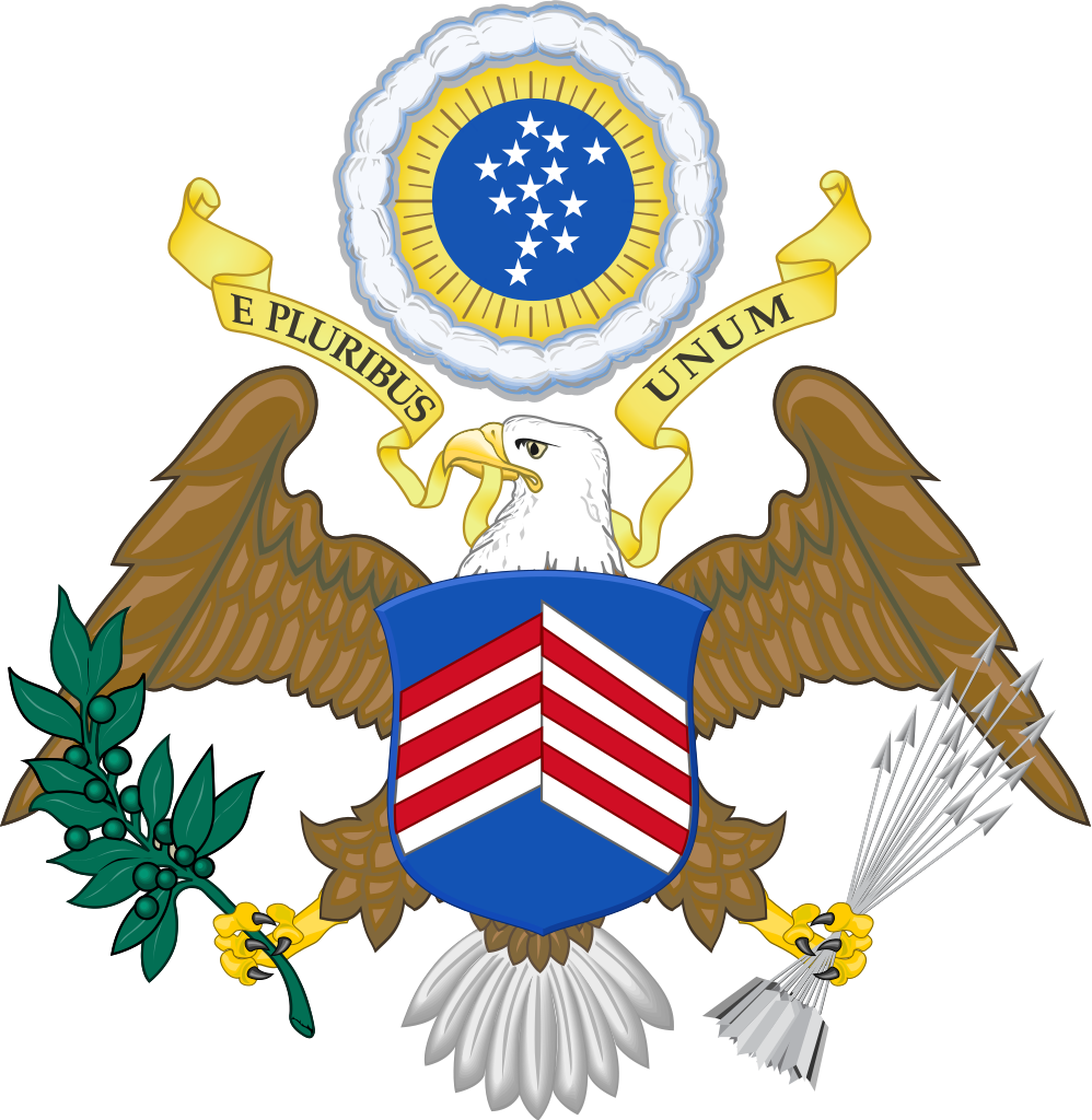 A Symbol Of A Eagle With A Shield And A Flag