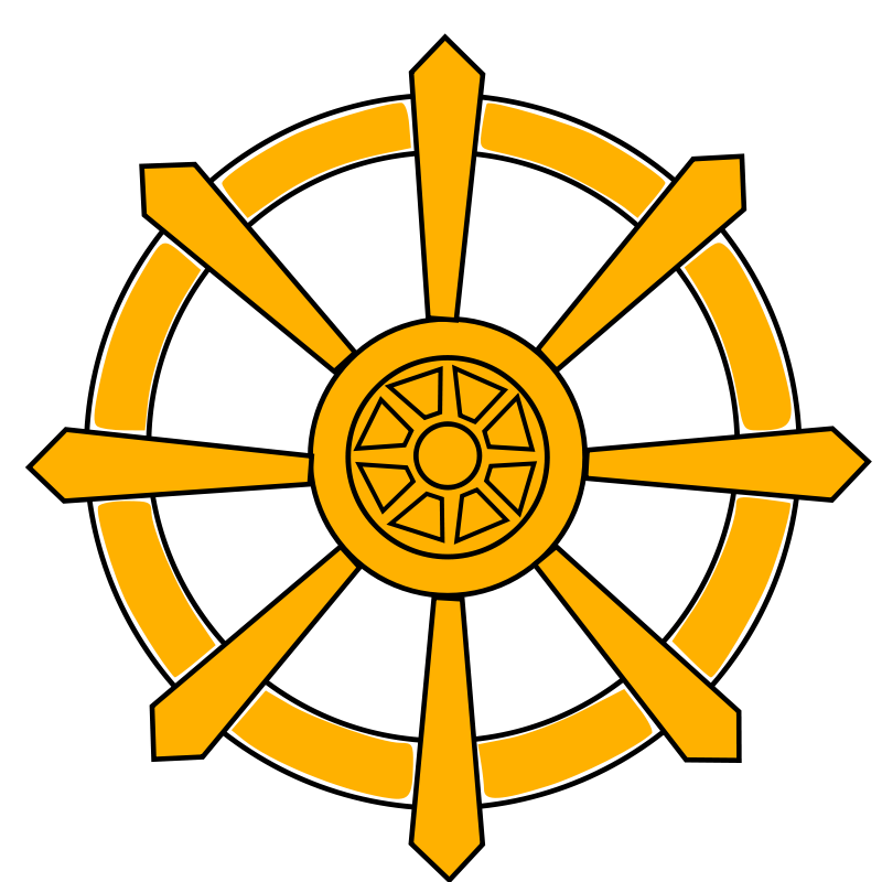 A Yellow Circular Symbol With A Black Background