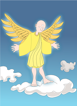 A Cartoon Of A Man With Wings