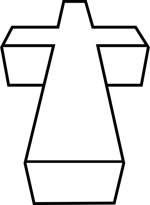 A White Cross With A Black Background