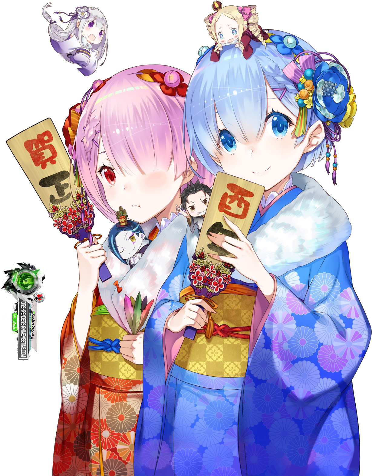 A Cartoon Of Two Girls Holding A Couple Of Cards