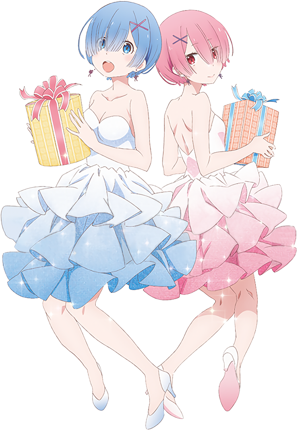 A Couple Of Women Holding Presents