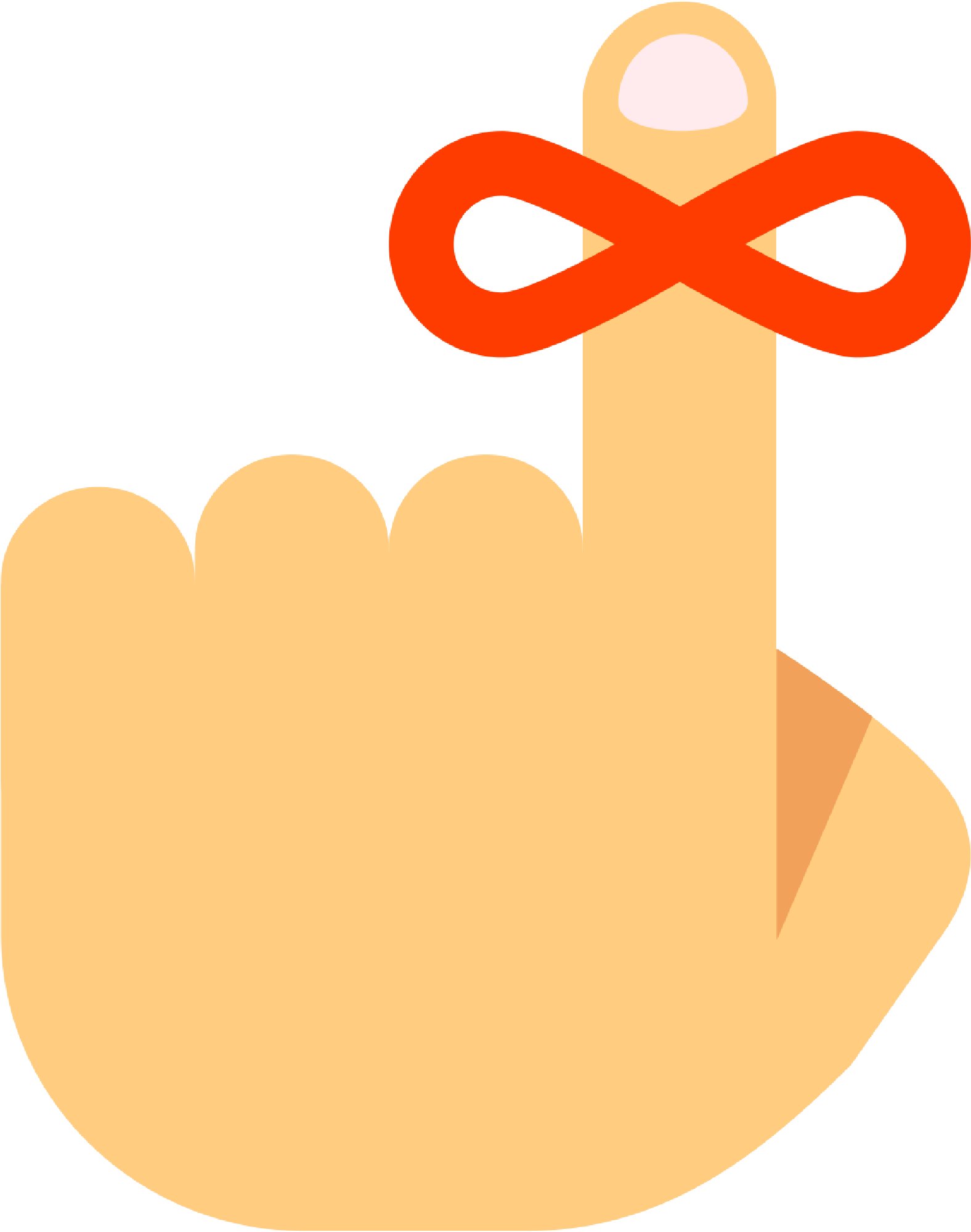 A Finger With A Red Ribbon