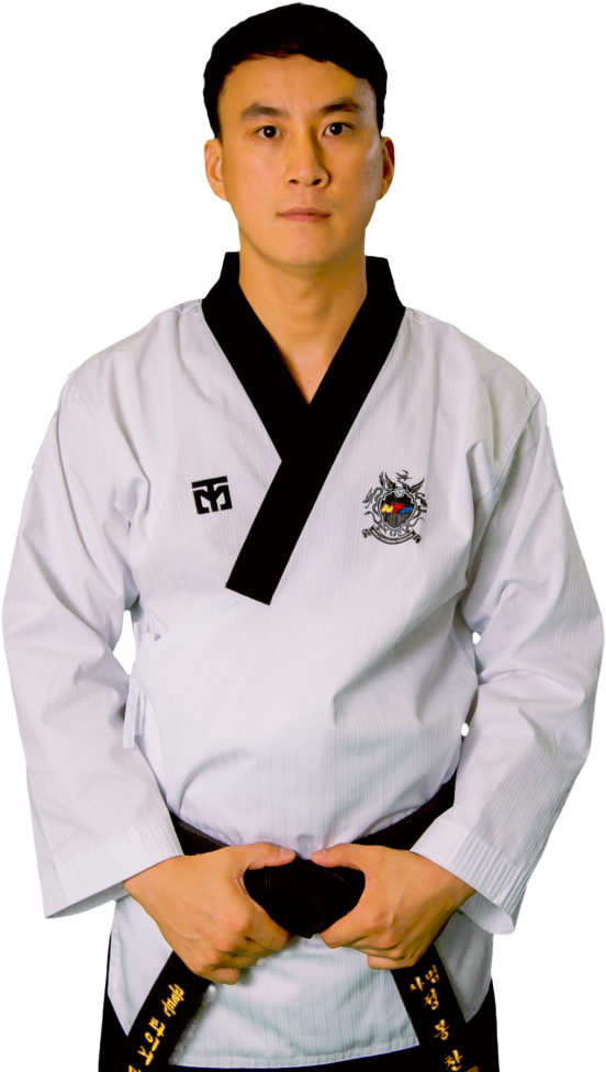 A Man In A Karate Uniform