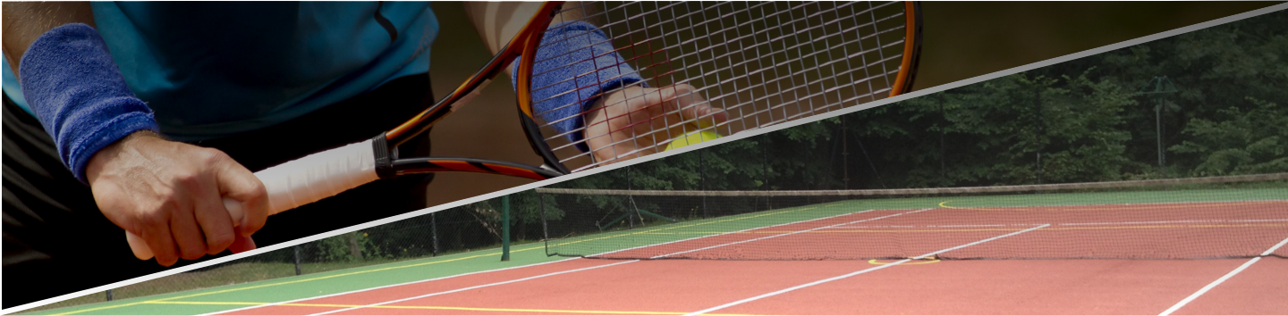 A Tennis Racket And Hand Holding A Ball
