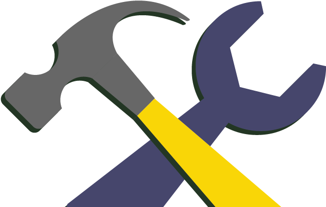 A Hammer And Wrench Crossed